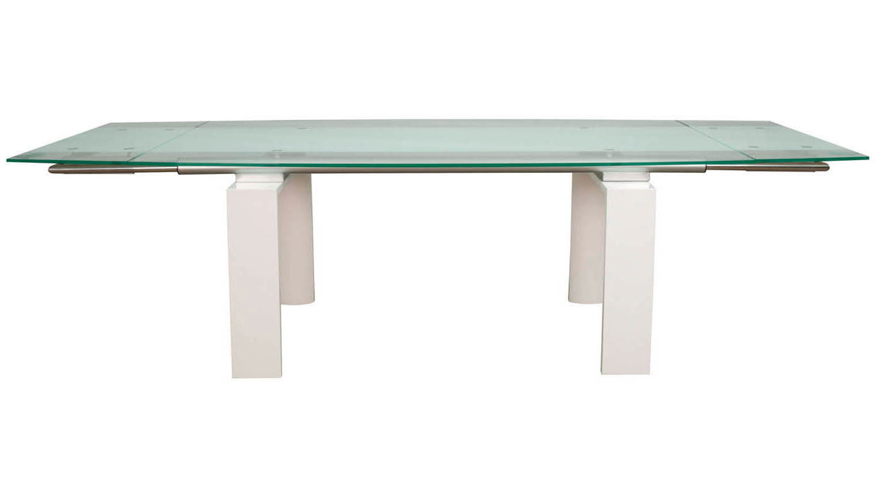 Modern Bastion Extension Dining Table White High Gloss ...