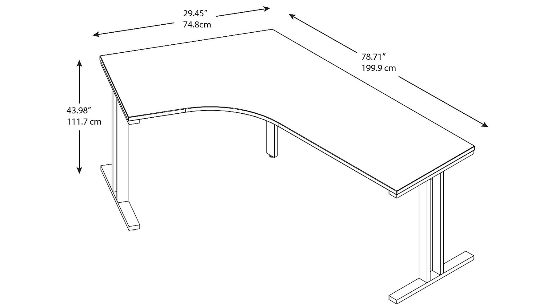 B Momentum Dog Leg Left Desk With Glass Modesty Panels Zuri Momentum Dog Leg Left Desk