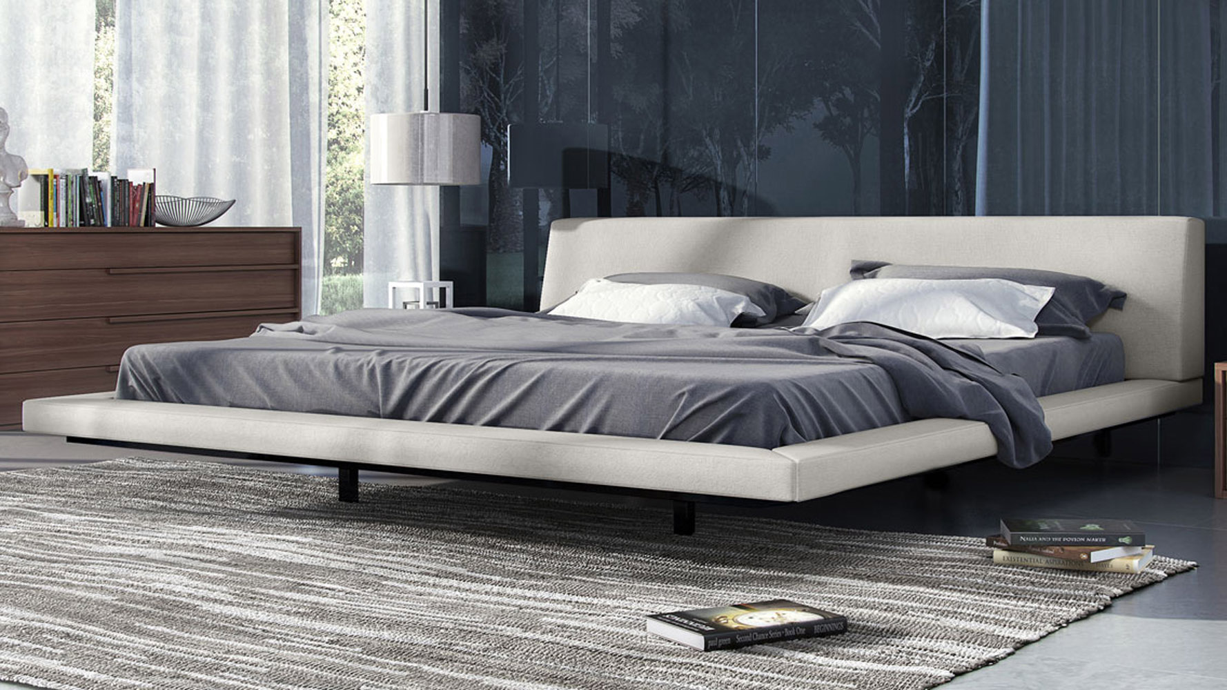 Blake Bed Moon Beam Zuri Furniture
