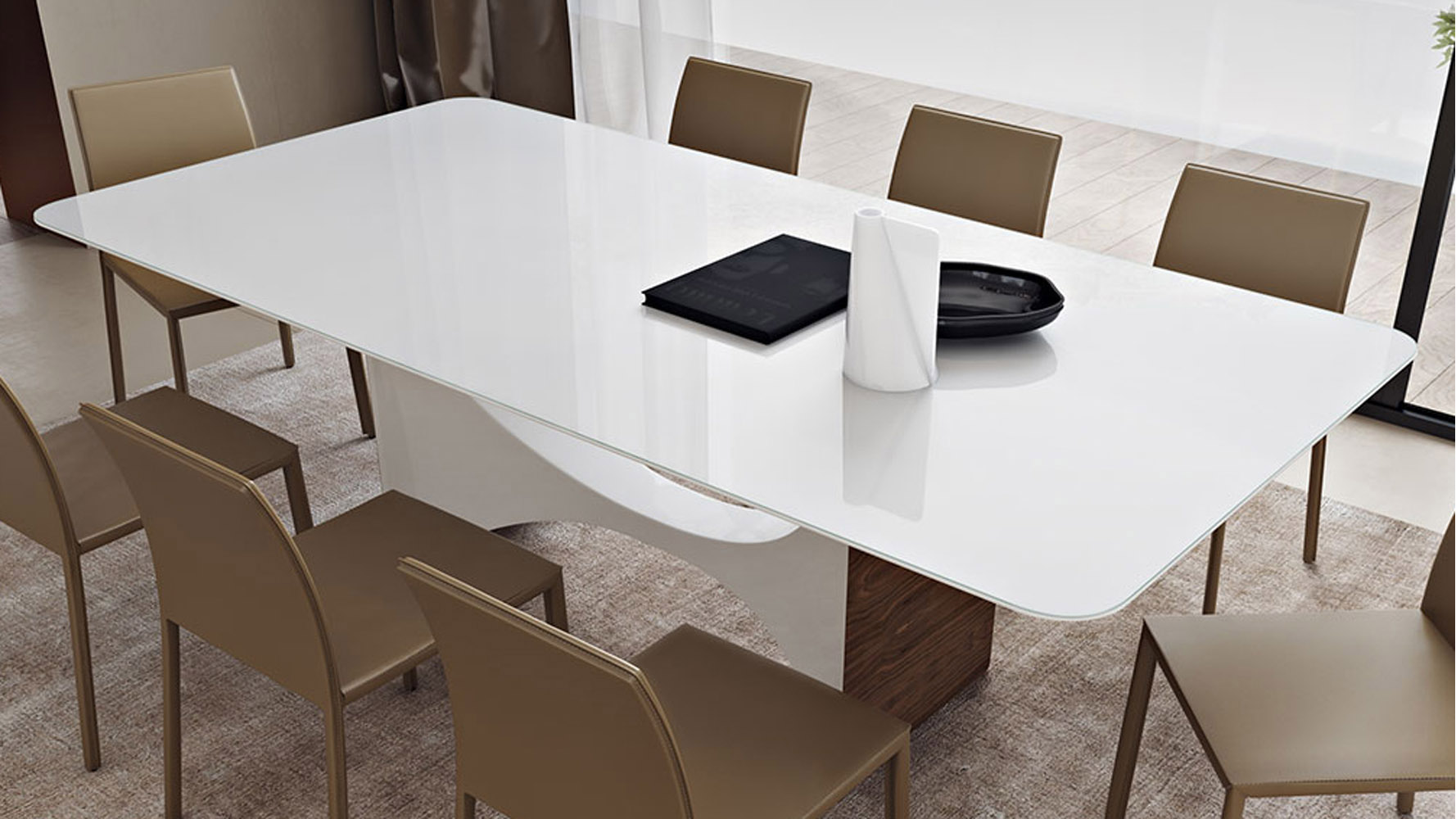 Cambrie Wood And Glass Dining Table Zuri Furniture Next