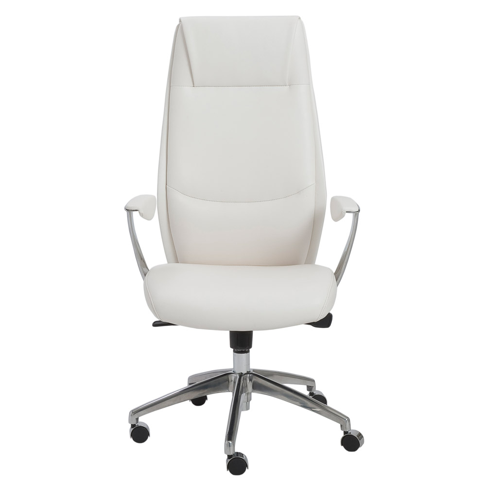 francis high back leatherette office chair with polished aluminum francis high back leatherette office chair with polished aluminum