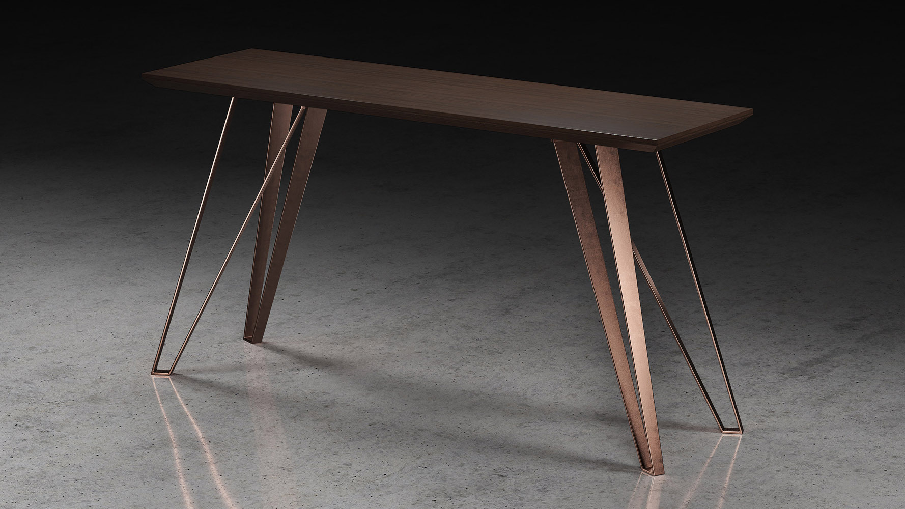 Modern Grian Console Table Espresso Zuri Furniture