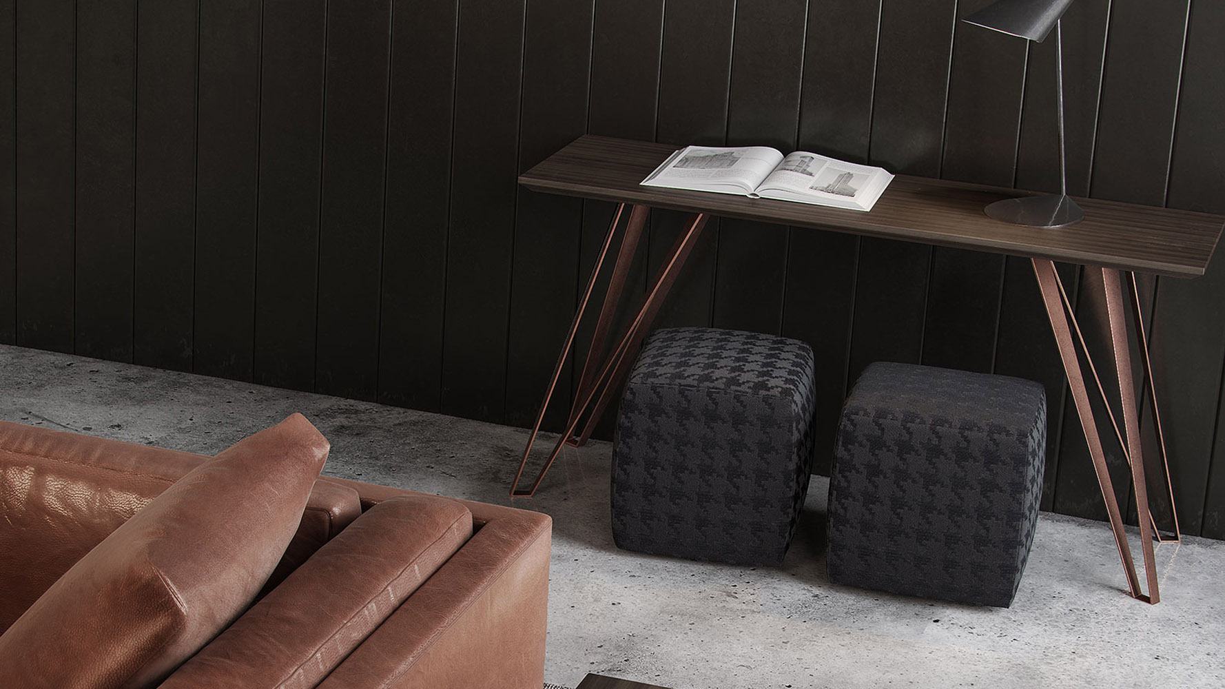 Modern Grian Console Table Espresso Zuri Furniture