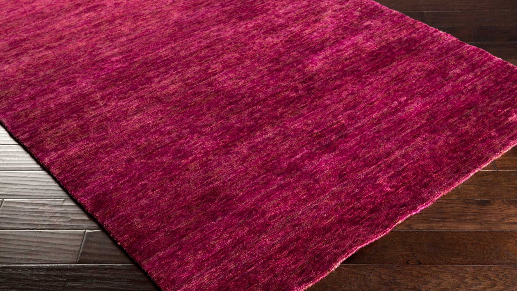 Hand Knotted Crusoe Area Rug - Magenta