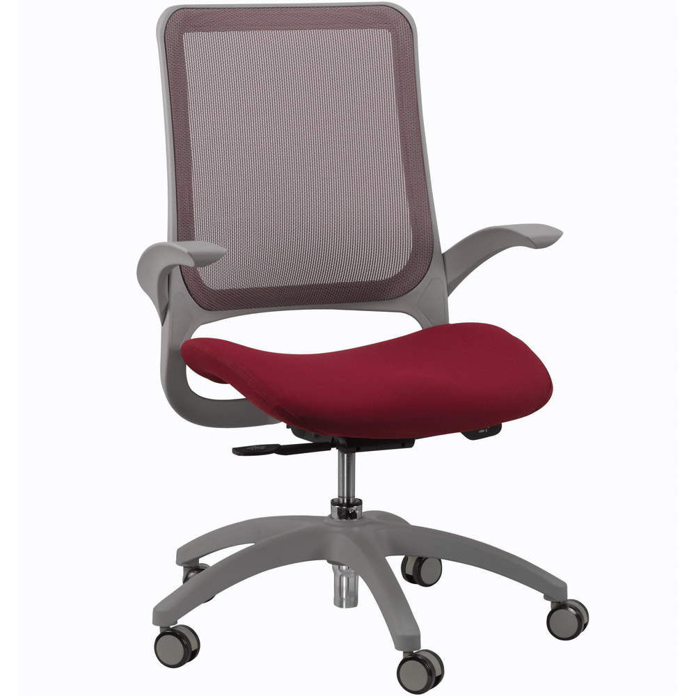 Hawk Mesh Back Swivel Chair with Fabric Seat Zuri Furniture