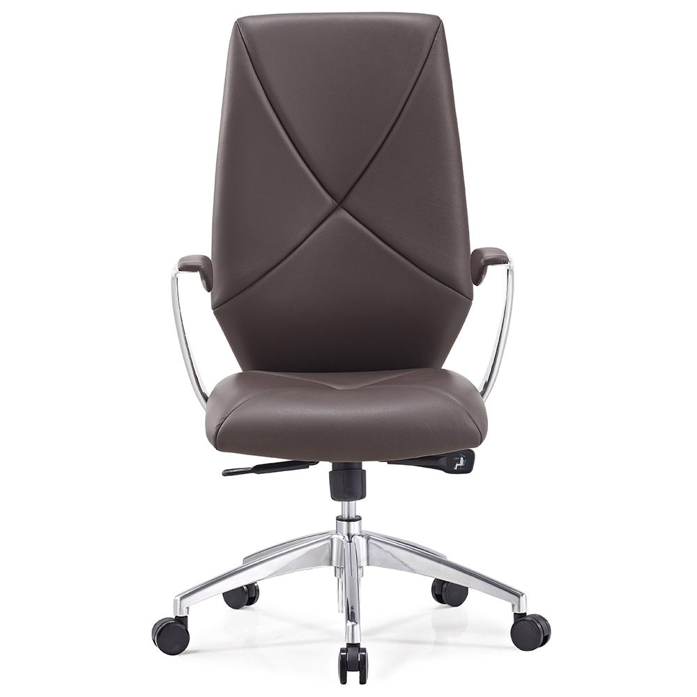Hearst Leather And Chrome Adjule Office Chair With Aluminum Base Hearst Leather Executive Chair