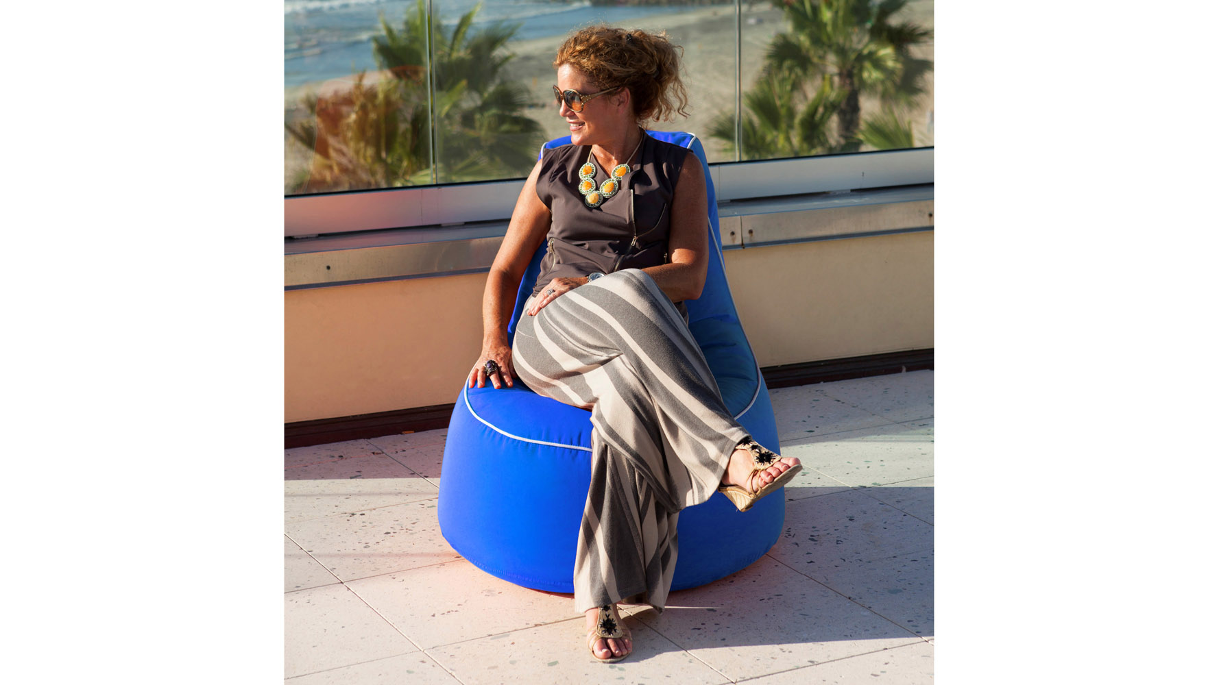 Hip Chik Sunbrella Outdoor Bean Bag | Zuri Furniture