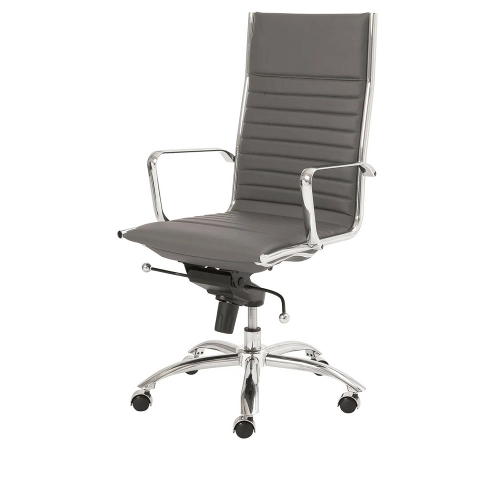 Kinsey High Back Leatherette Adjule Office Chair With Chrome Select Reset Color