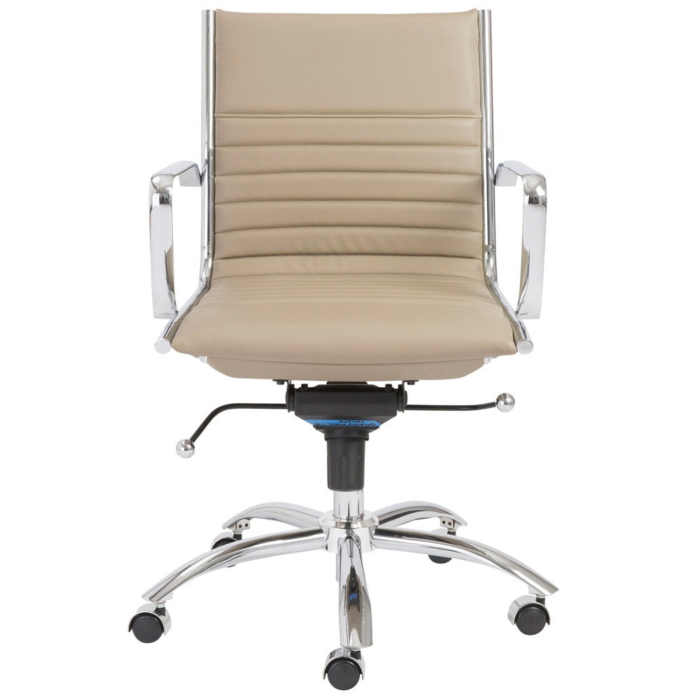 Kinsey Low Back Leatherette Adjustable Office Chair With Chrome Base Next