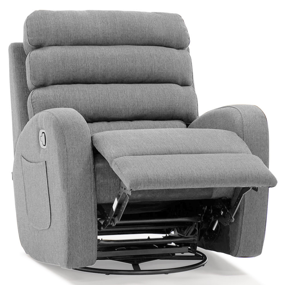 Fabric Tufted Recliner Zuri Furniture