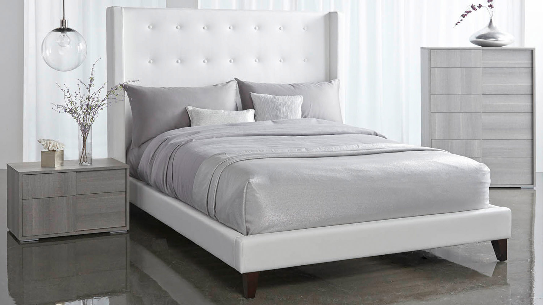 Modena Bed White Zuri Furniture