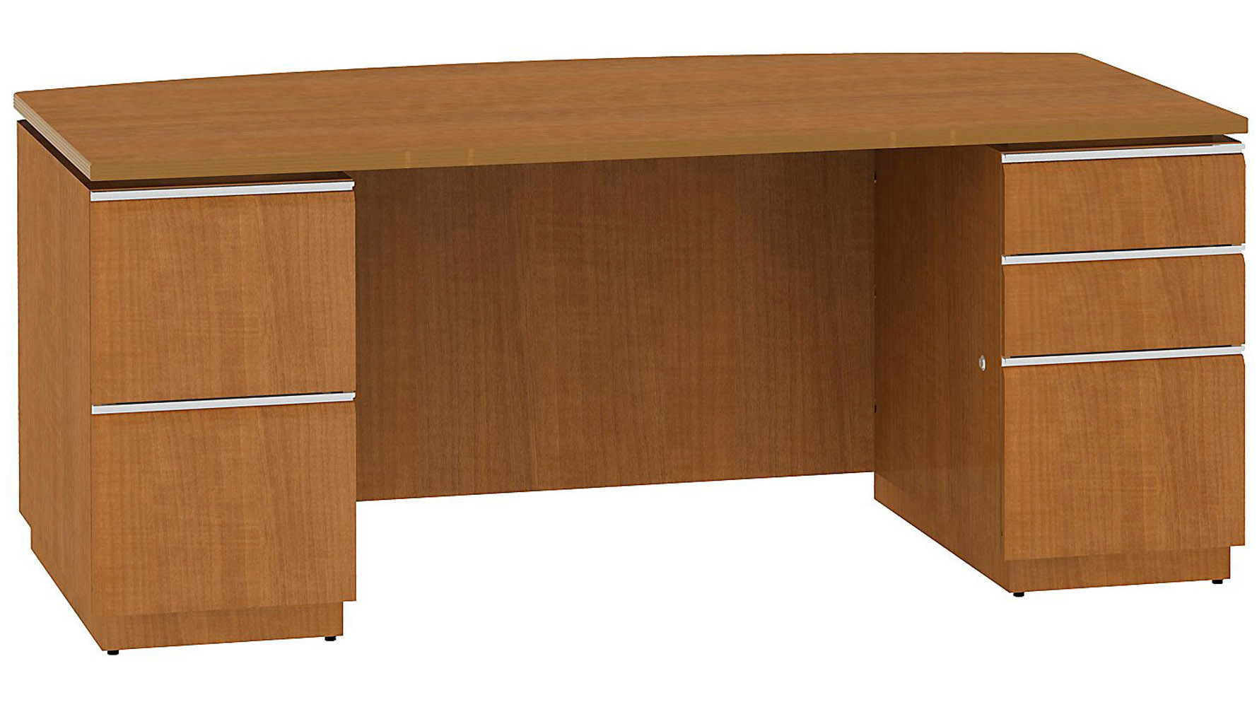 B Milano Bowfront Double Pedestal Desk Zuri Furniture Milano Bowfront Double Pedestal Desk