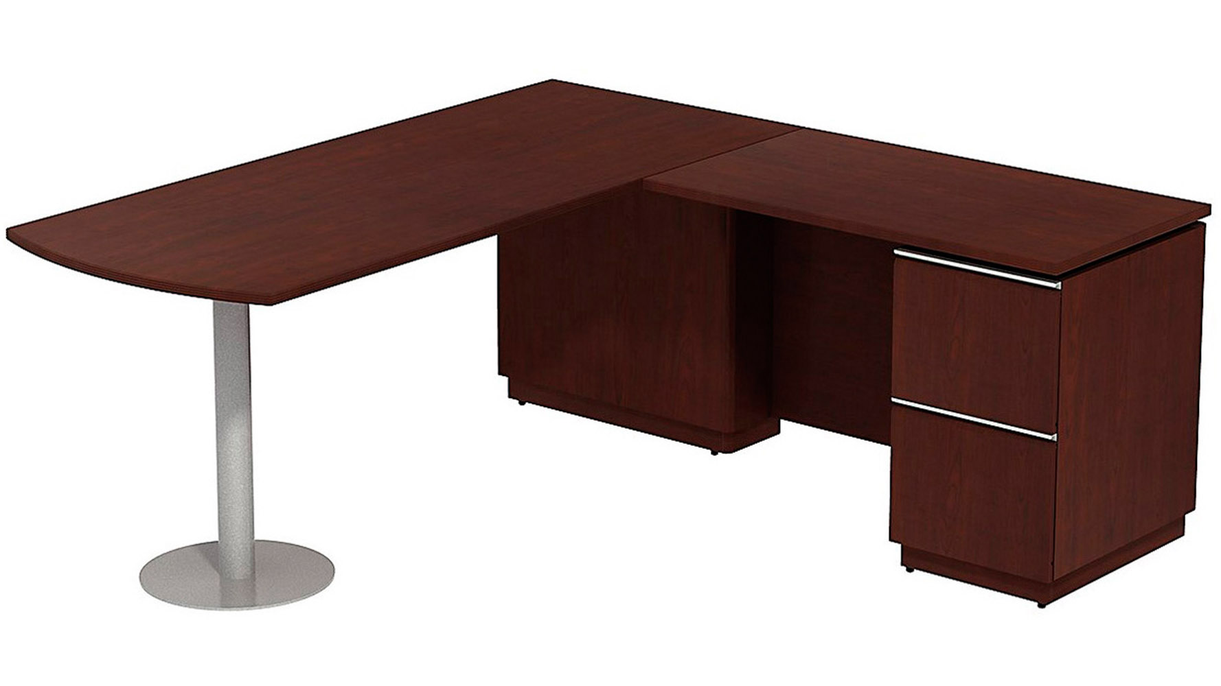 BBF Milano Right Hand Peninsula LDesk Zuri Furniture