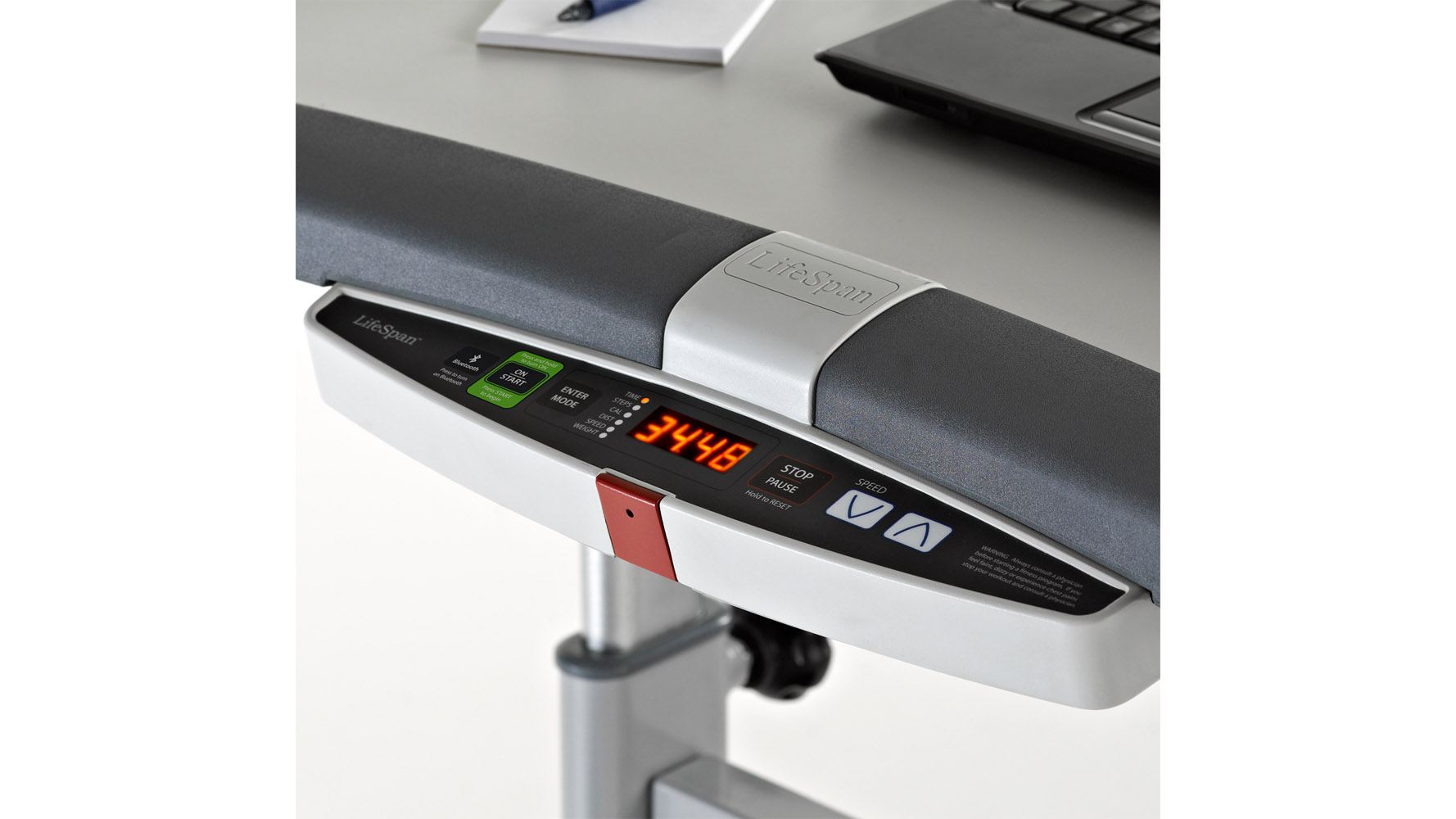 Modern Office LifeSpan Upright Bike with Manual Desk with Bluetooth