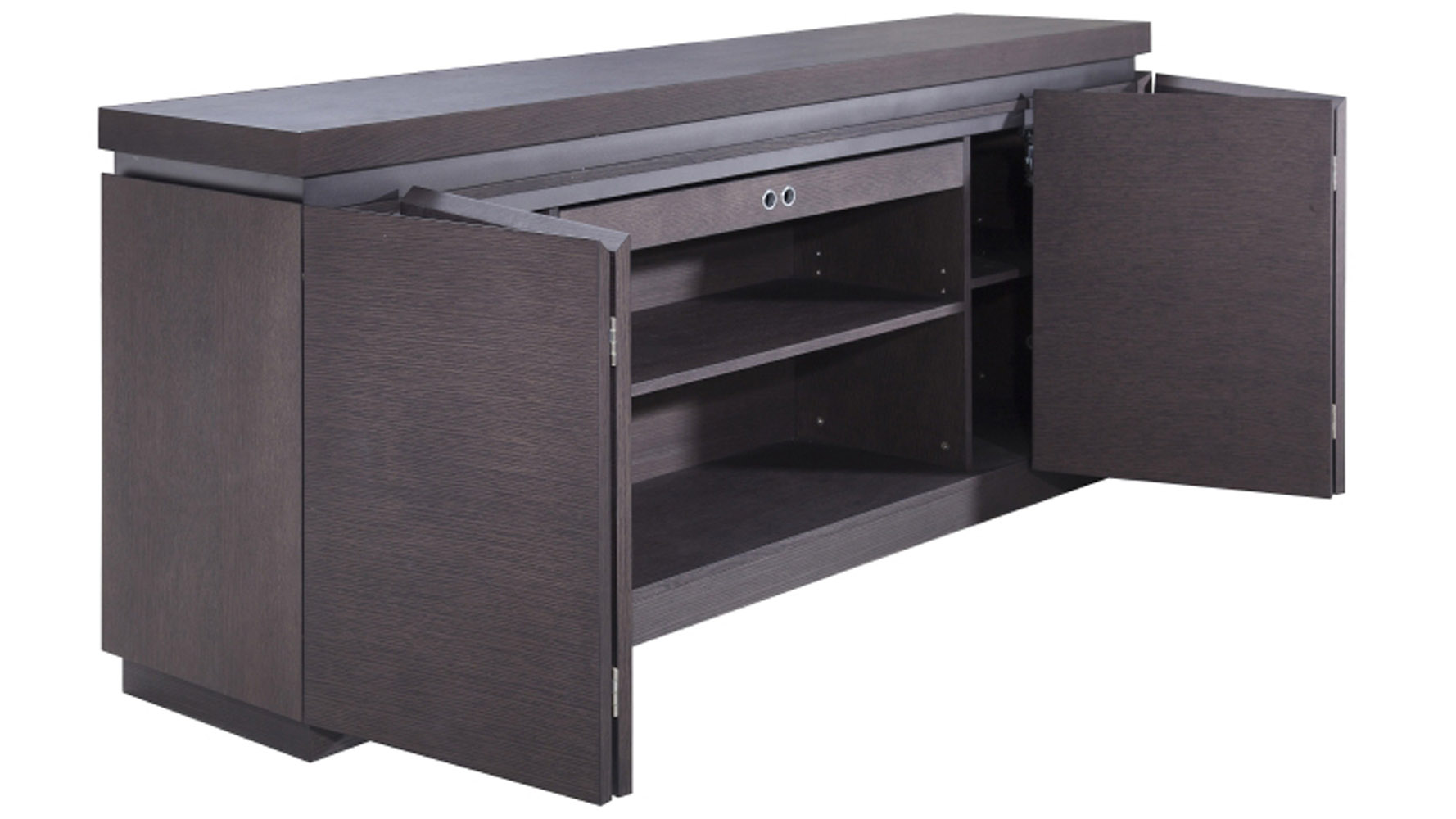 Modern Oracle Buffet Matte Light Grey Oak Black Aluminum Zuri Modern Oracle Buffet Matte Light Grey Oak Black Aluminum Zuri Furniture