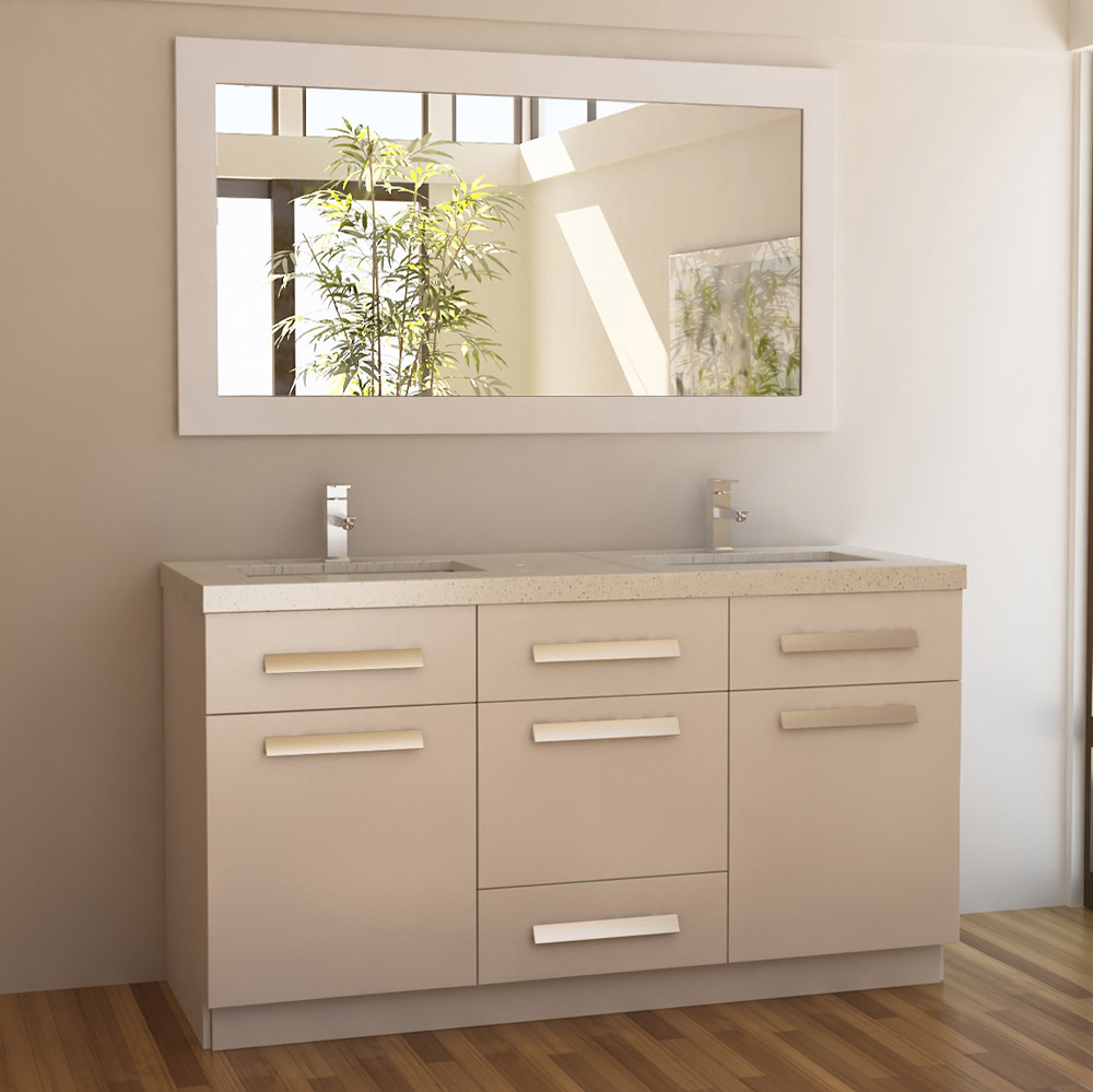 Rissa 60 Double Sink Vanity Set Zuri Furniture Rissa 60 Double Sink Vanity Set Zuri Furniture