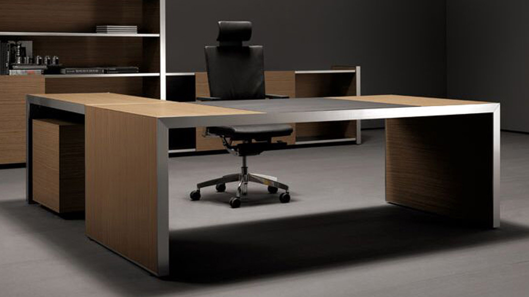 Modern Oikos L Shaped Desk With Panel Leg Encino Hudson Zuri Modern Oikos L Shaped Desk With Panel Leg Encino Hudson Zuri Furniture
