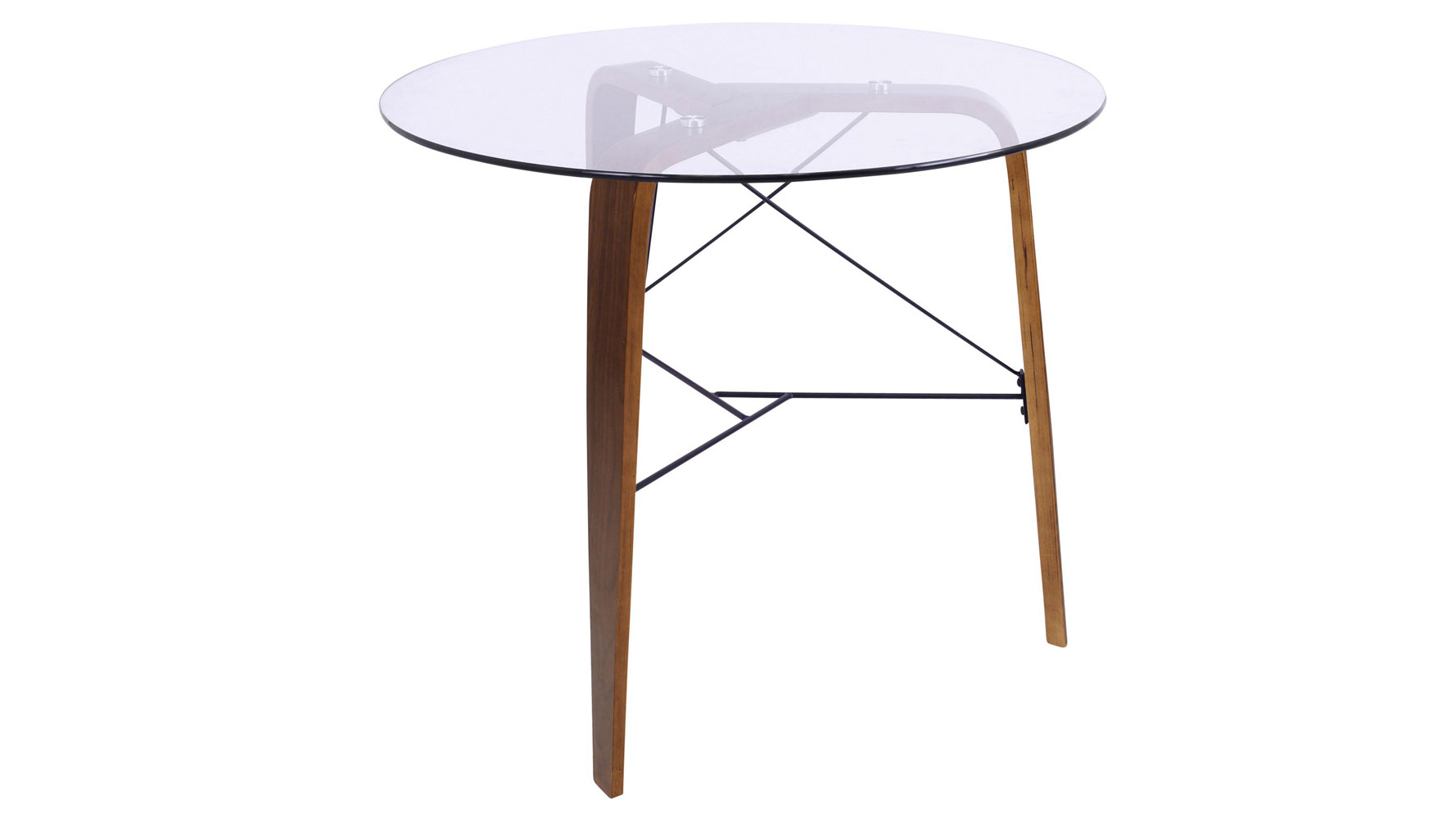 Modern Terrah Bistro Table Walnut Frameclear Glass Zuri Furniture - Terrah Bistro Table modern terrah bistro table walnut frameclear glass zuri furniture - terrah bistro table