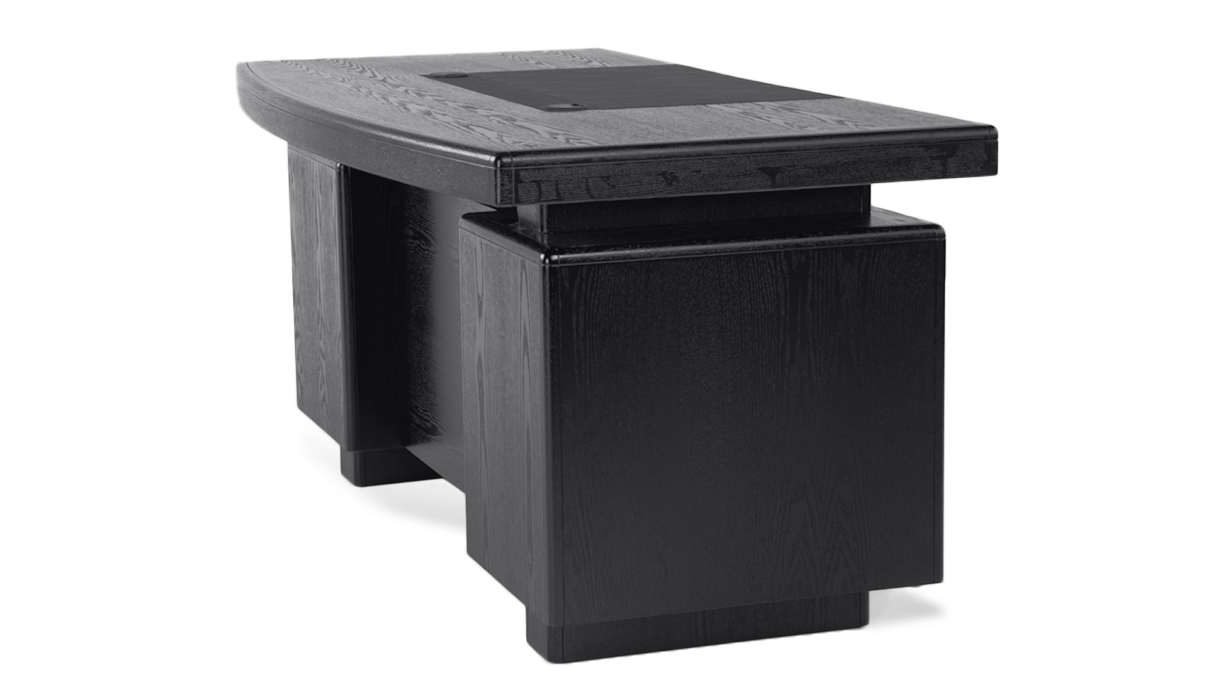 Monroe Black Wood Modern Desk With Leather Pad And Storage Zuri Monroe Black Wood Modern Desk With Leather Pad And Storage Zuri Furniture