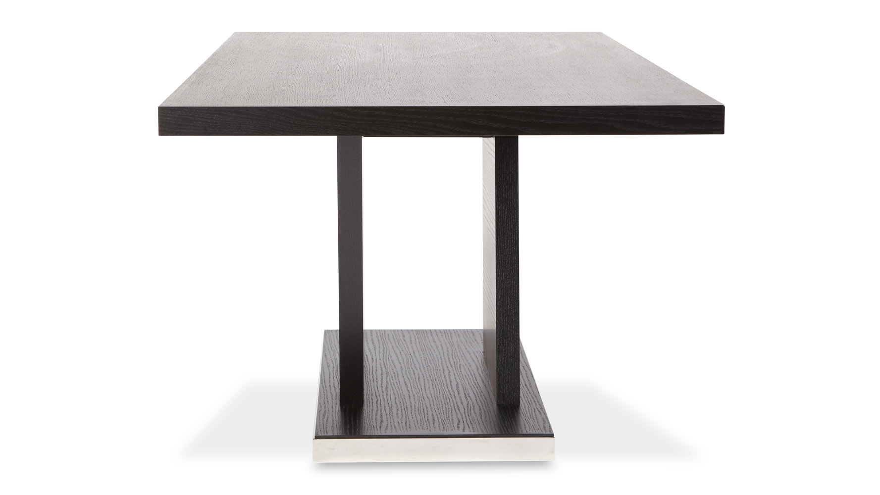 Nelson Espresso Wood Modern Dining Table with Chrome Accent Zuri