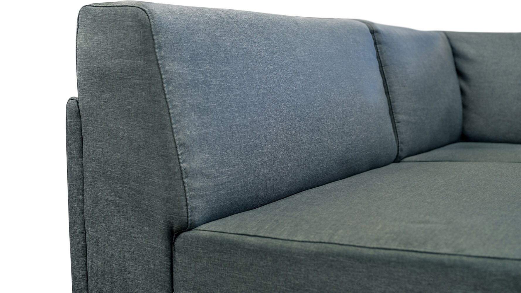 Nyle Denim Blue Fabric Sofa Bed With Chrome Legs Zuri Furniture Next