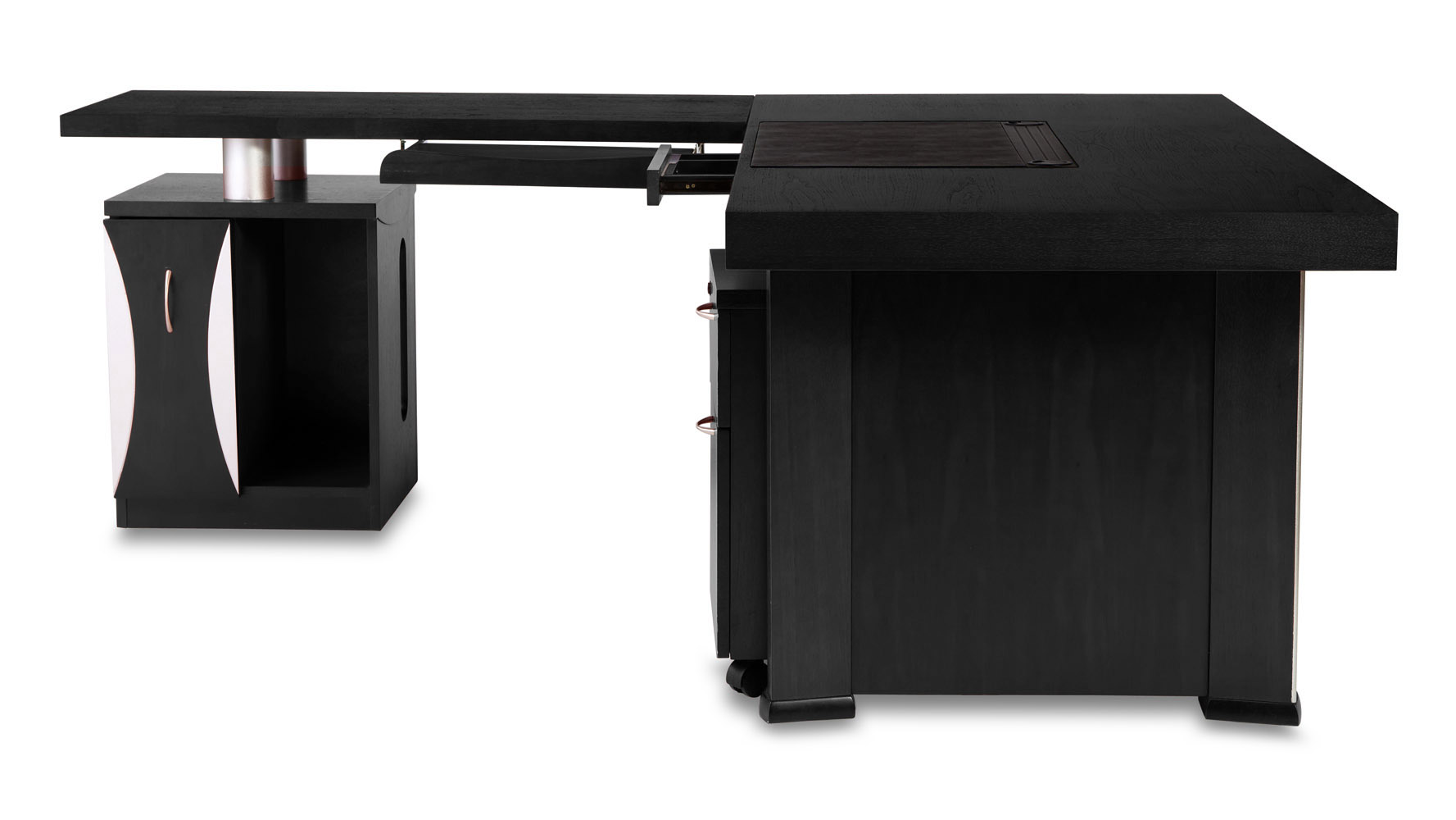 Pierce Black Oak Modern Desk With Storage Zuri Furniture Pierce Desk Black Oak