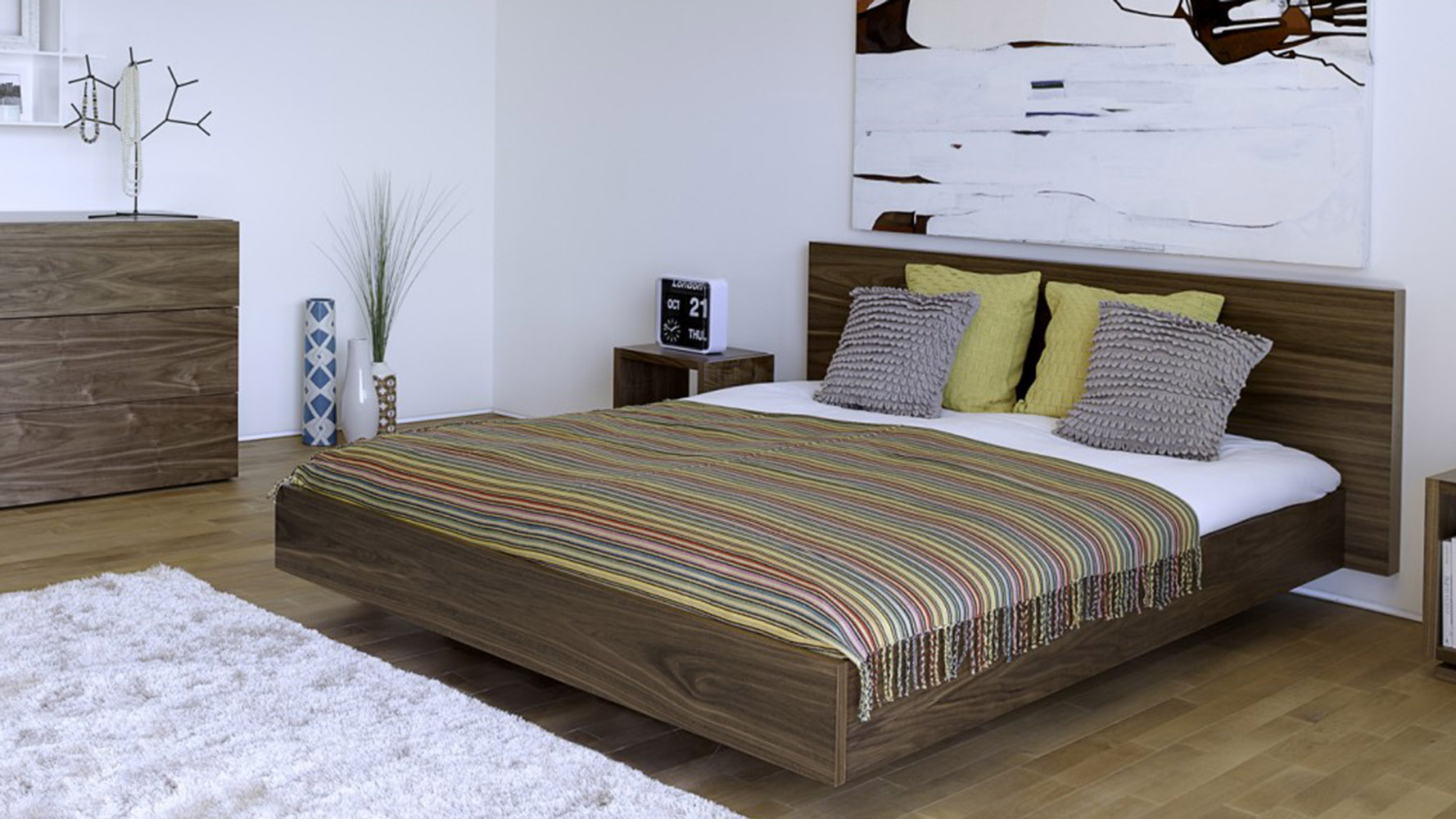 Alexa Bed Walnut Zuri Furniture