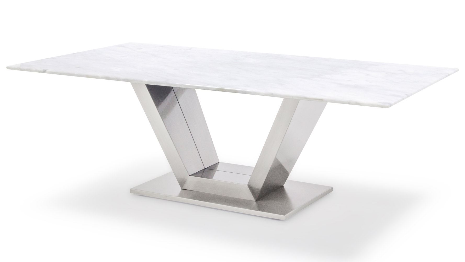 Gray And White Mable Brushed Stainless Steel Port Coffee Table Gray And White Mable Brushed Stainless Steel Port Coffee Table Zuri Furniture