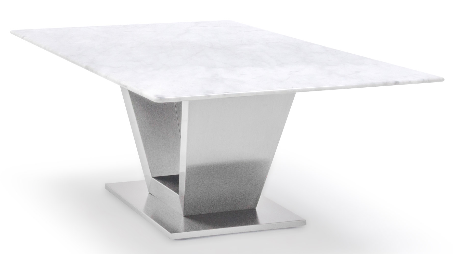 Gray And White Mable Brushed Stainless Steel Port Coffee Table Gray And White Mable Brushed Stainless Steel Port Coffee Table Zuri Furniture