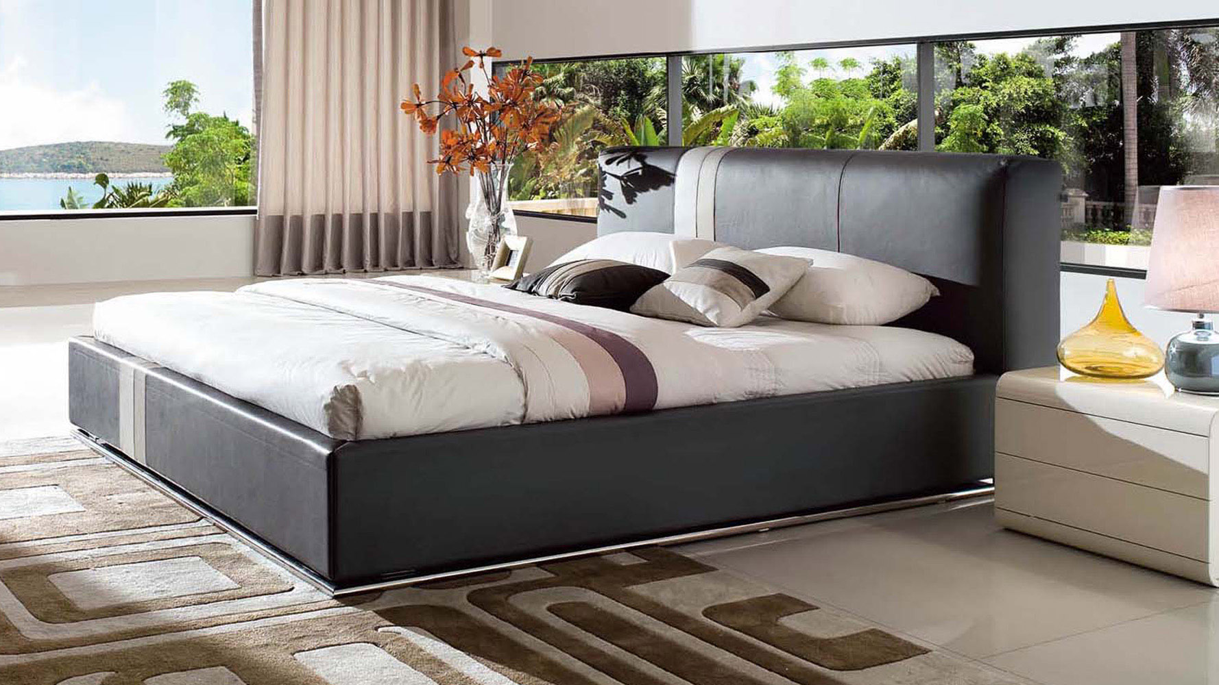 prix leather contemporary platform bed grey zuri furniture prix leather contemporary platform bed grey zuri furniture