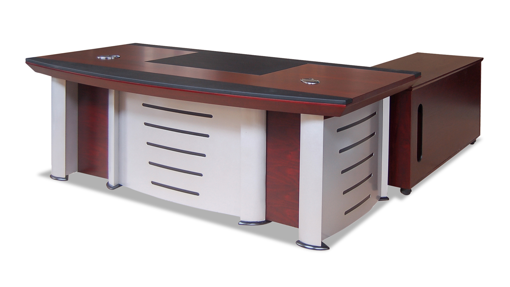 Reagan Gany Executive Desk With Rolling Return And File Cabinet Add Reviews To Your Site