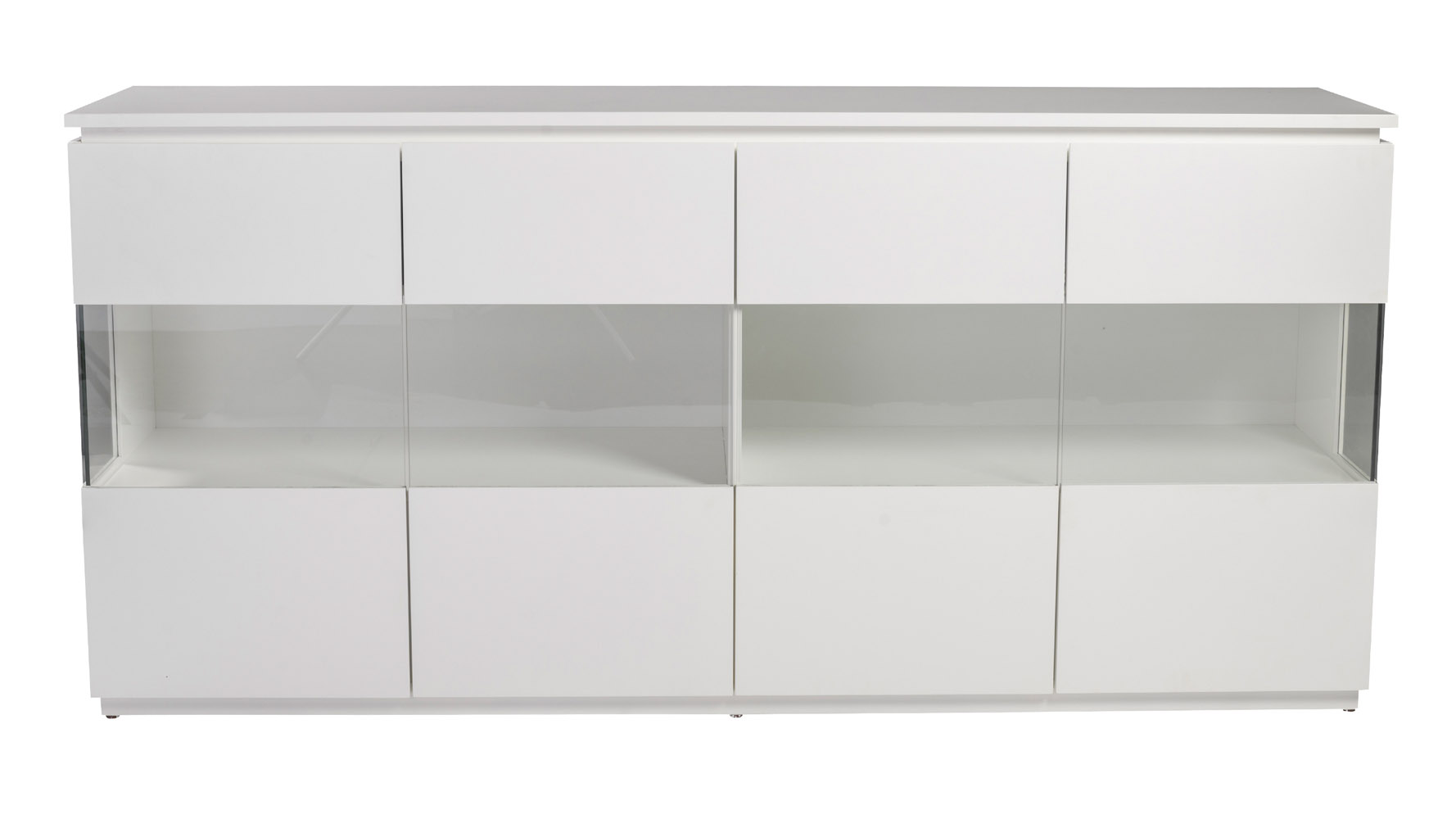 Russell Sideboard In Matte White Lacquer With Clear Tempered Glass - Russell Sideboard In Matte White Lacquer With Clear Tempered Glass Zurifurniture russell sideboard in matte white lacquer with clear tempered glass - russell sideboard in matte white lacquer with clear tempered glass zurifurniture