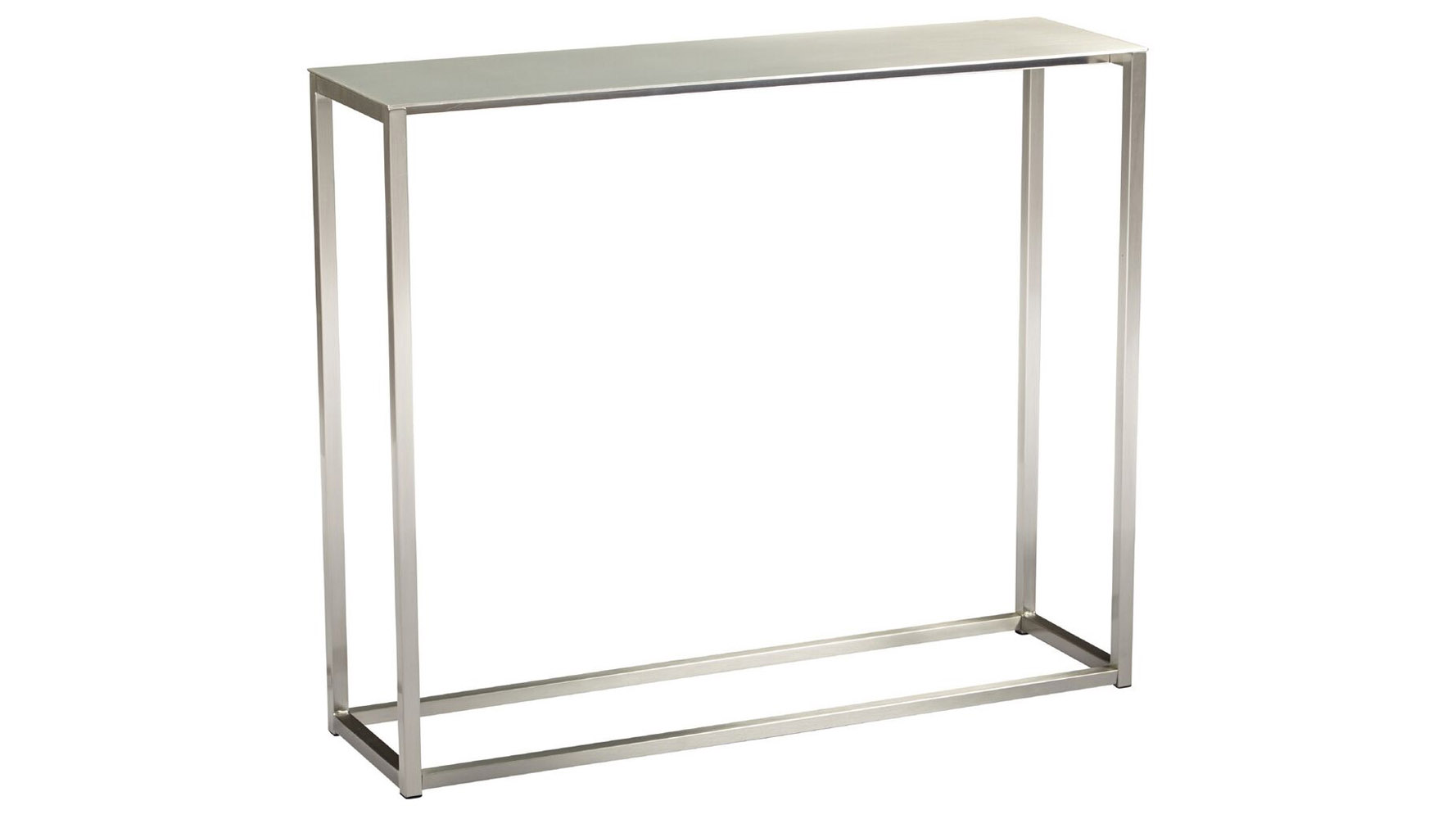 Sancha 48Inch Brushed Aluminum Console Table Zuri Furniture