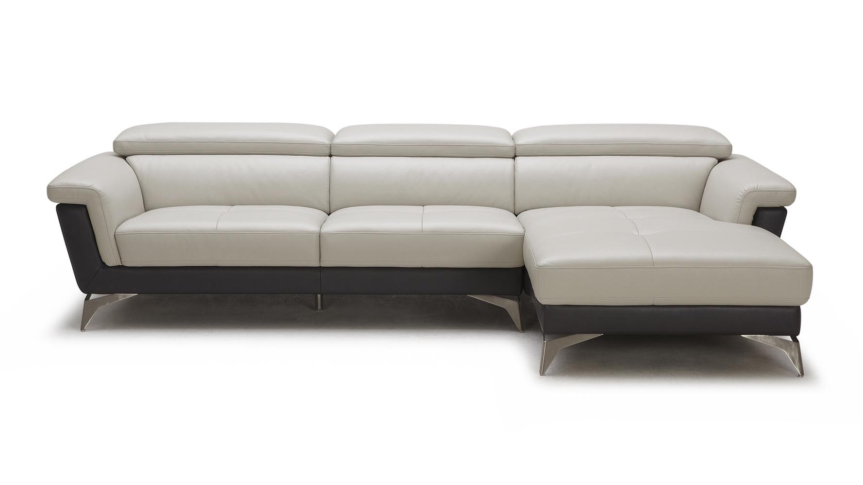 Gray/Black Savoy 3Seater Sectional Sofa Zuri Furniture