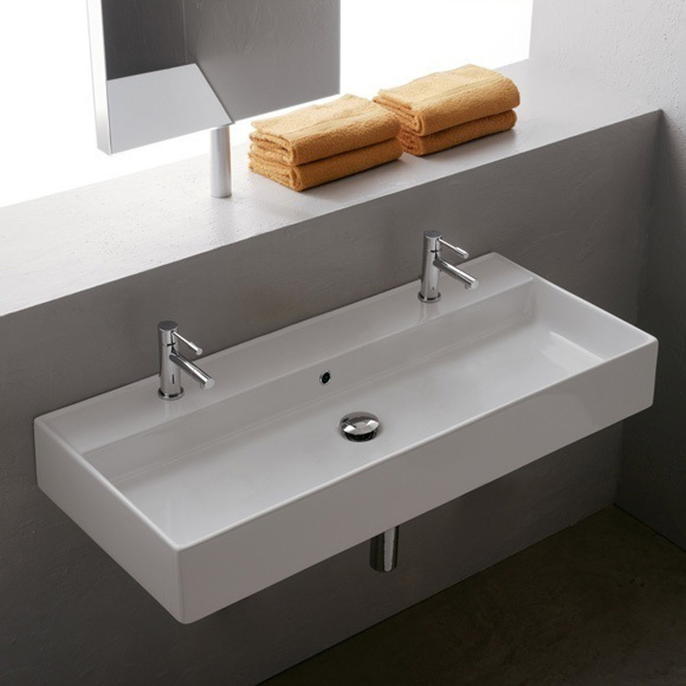 Home / BATH / Bathroom Sinks / Teorema Wall Mounted - 2 Hole Sink