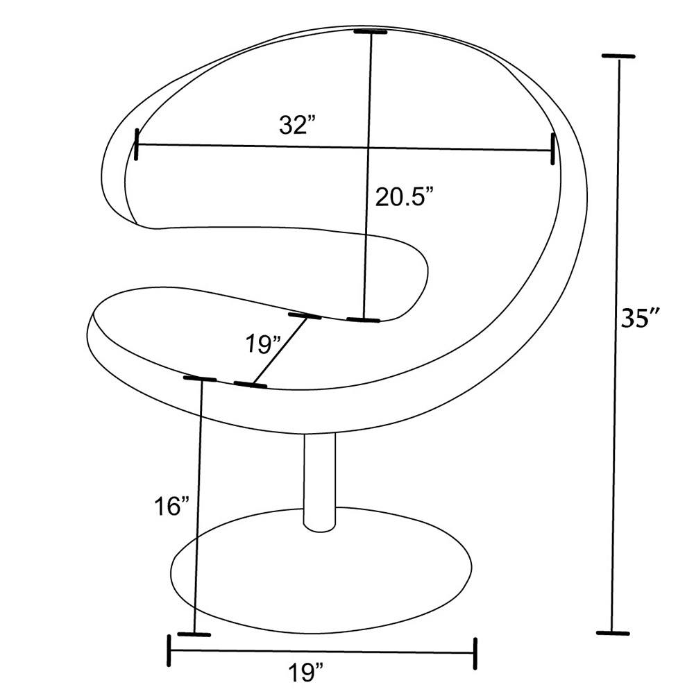Shell Swivel Adjustable Height Occasional Chair Zuri Furniture
