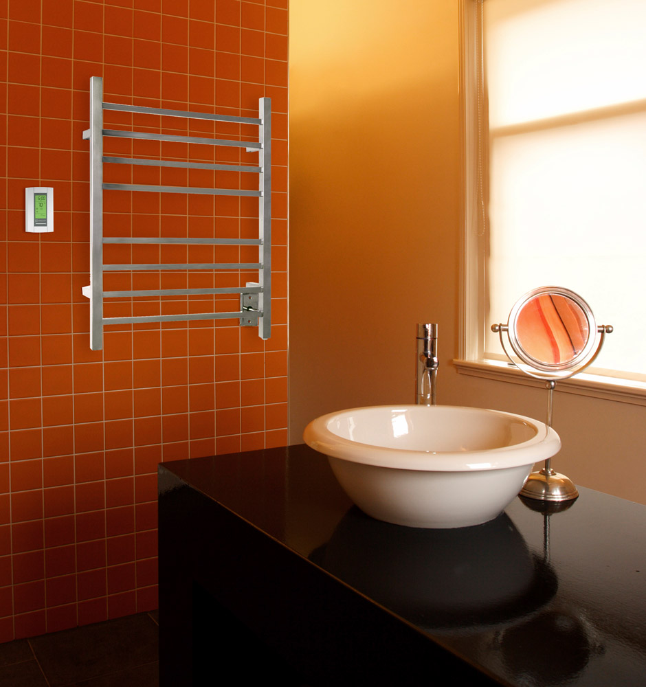 Sierra Polished Chrome Bathroom Towel Warmer Zuri Furniture