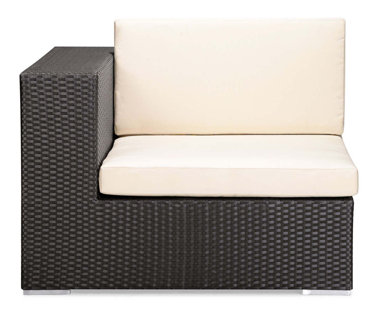 Verona Espresso Woven Polypropylene Outdoor Patio Corner Sectional Verona Espresso Woven Polypropylene Outdoor Patio Corner Sectional Chair Zuri Furniture