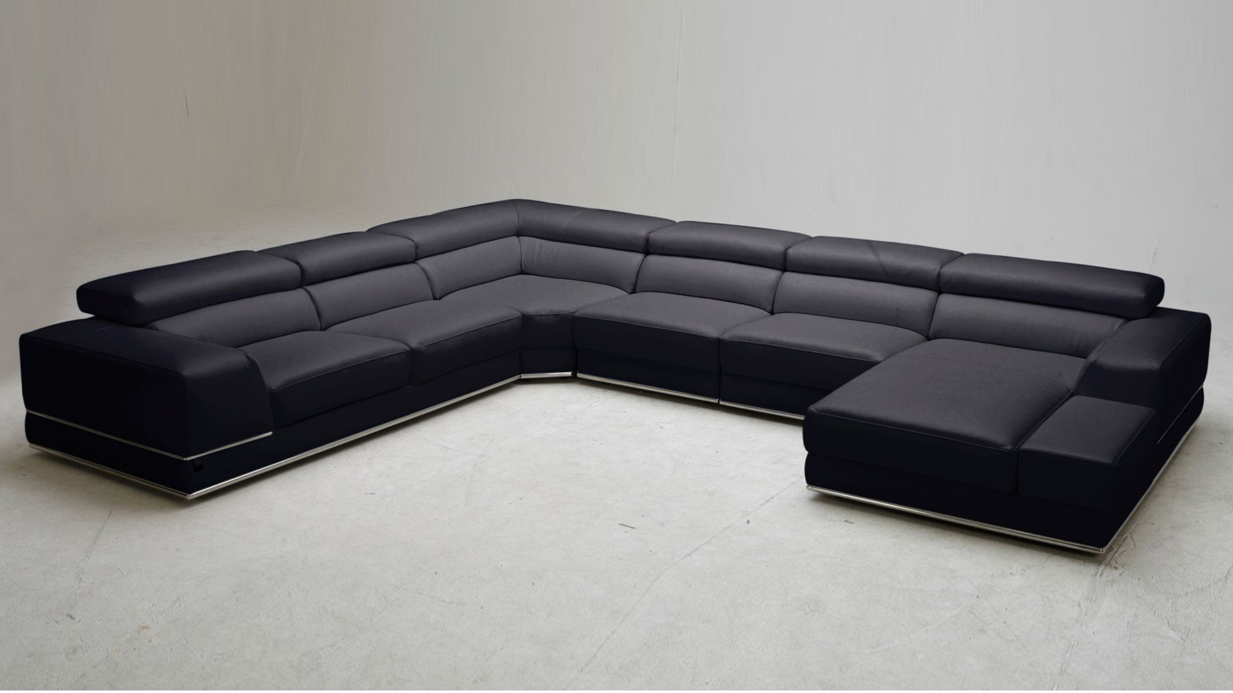 Black Sectional Couches wynn black leather sectional sofa with adjustable headrests | zuri Black Sectional Couches wynn black leather sectional sofa with adjustable headrests | zuri