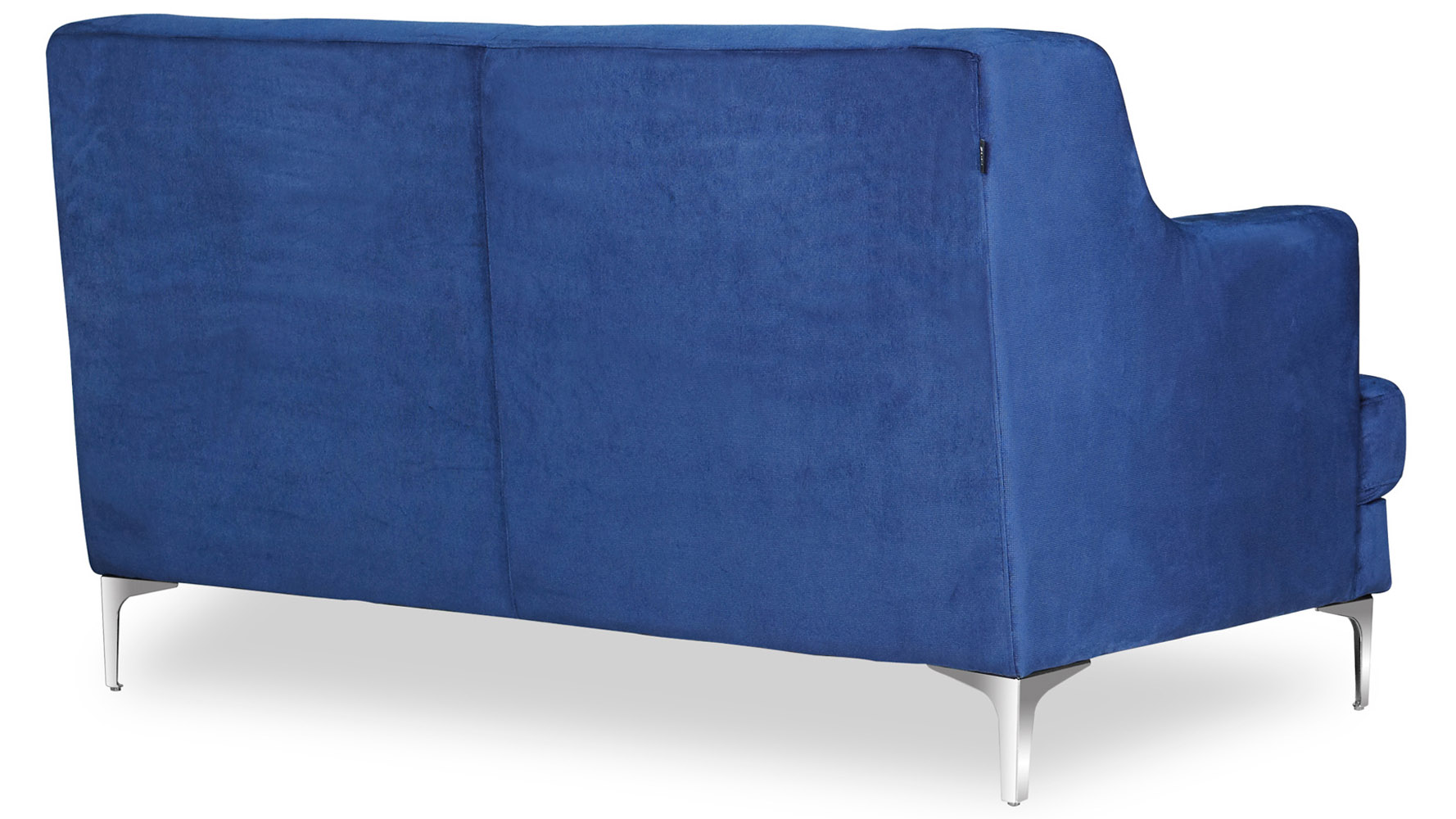 Zara Fabric Tufted Sofa with Chrome Legs Navy Blue Zuri Furniture