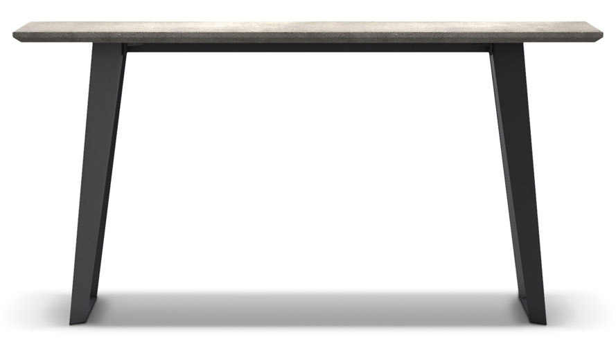 Adal Concrete Top Console Table, Gray Zuri Furniture