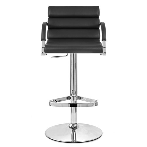Ego Adjustable Height Swivel Bar Stool with Chrome Base Zuri Furniture