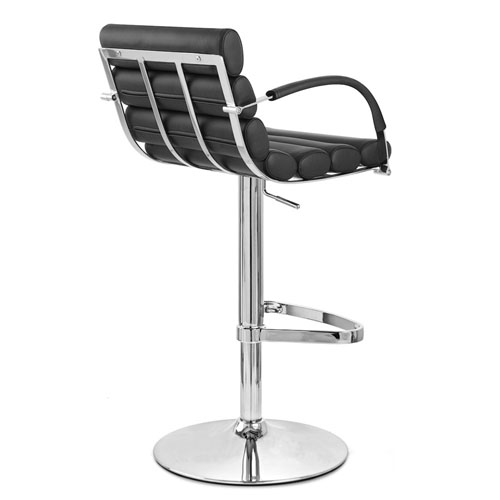 Ego Adjustable Height Swivel Bar Stool with Chrome Base Zuri Furniture