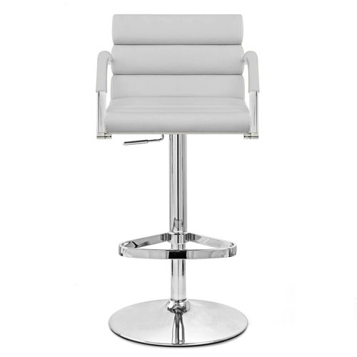 Ego Adjustable Height Swivel Bar Stool with Chrome Base Zuri Furniture