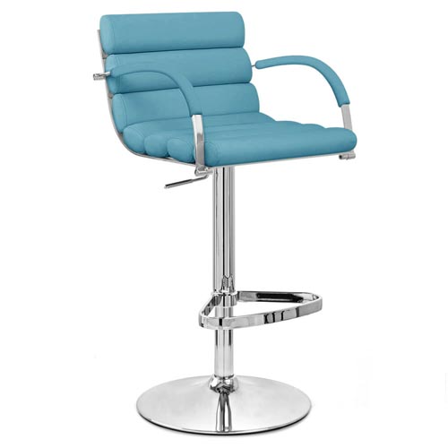 Ego Adjustable Height Swivel Bar Stool with Chrome Base Zuri Furniture