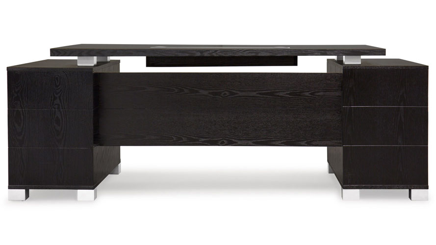Ford Executive Modern Desk With Filing Cabinets Black Oak Finish Ford Executive Modern Desk With Filing Cabinets Black Oak Finish Zuri Furniture