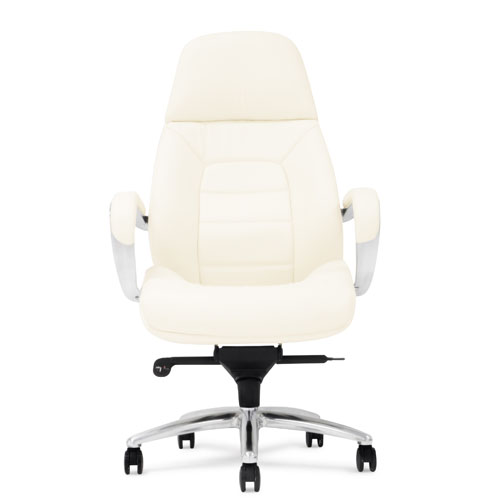 Gates Genuine Leather Aluminum Base High Back Executive Chair Zuri