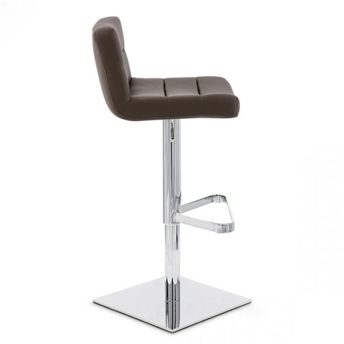 Lattice Square Base Adjustable Height Swivel Armless Bar Stool Zuri Furniture