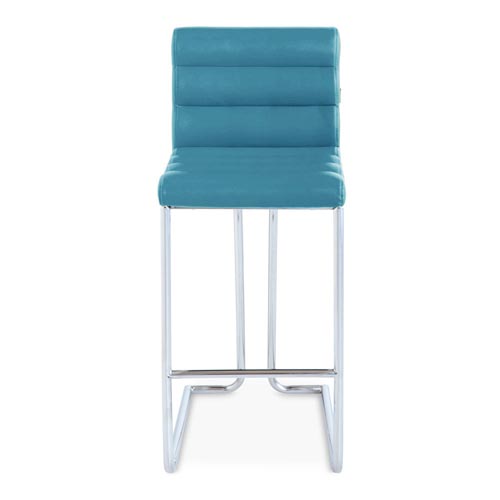 Luna Counter Height Modern Bar Stool with Metal Base Zuri Furniture