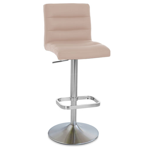 Lush Adjustable Height Swivel Armless Bar Stool Zuri Furniture